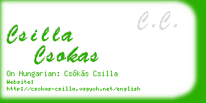 csilla csokas business card