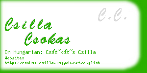 csilla csokas business card